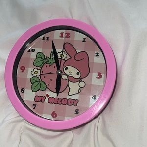 Pink My Melody kawaii y2k clock